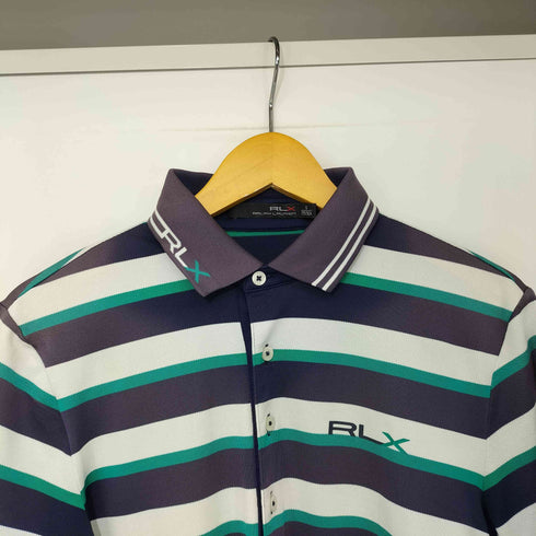 アールエルエックスラルフローレン RLX RALPH LAUREN ロゴプリント ボーダー S/S シャツ メンズ S