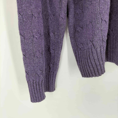 ポロバイラルフローレン Polo by RALPH LAUREN TUSSAH SILK 100% スモールポニー刺繍 Vネックケーブルニット メンズ