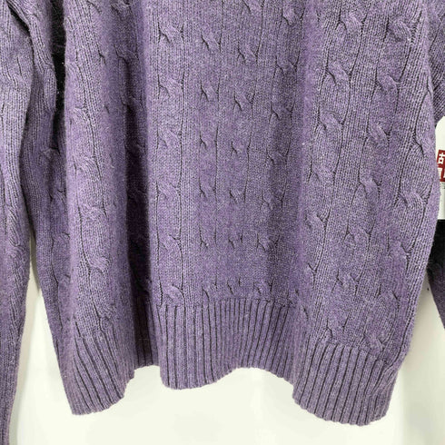 ポロバイラルフローレン Polo by RALPH LAUREN TUSSAH SILK 100% スモールポニー刺繍 Vネックケーブルニット メンズ