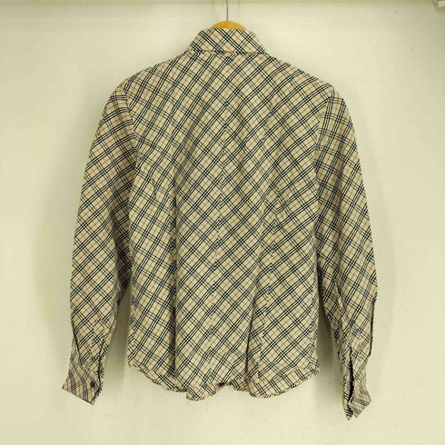 バーバリーブルーレーベル BURBERRY BLUE LABEL ロゴ刺繍 ノバチェック柄 長袖シャツ レディース EUR:40