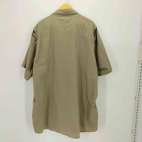 カーハート Carhartt 00s リップストップ アクションプリーツ 半袖 ワークシャツ メンズ import:XXL
