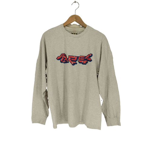 アベイシングエイプ A BATHING APE フロントプリントクルーネック LS Tシャツ メンズ L