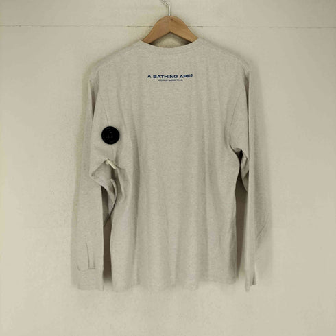 アベイシングエイプ A BATHING APE フロントプリントクルーネック LS Tシャツ メンズ L