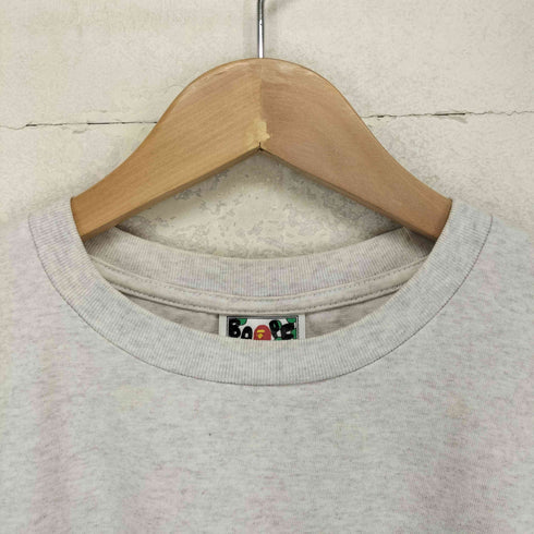 アベイシングエイプ A BATHING APE フロントプリントクルーネック LS Tシャツ メンズ L