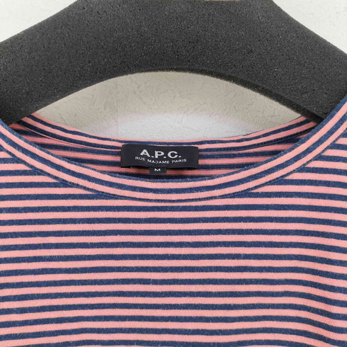 アーペーセー A.P.C. S/S コットンボーダークルーネックTシャツ レディース import:M