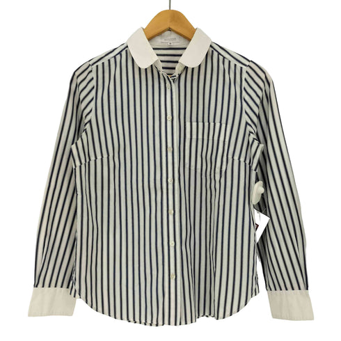 マッキントッシュフィロソフィー MACKINTOSH PHILOSOPHY 丸襟 ストライプ ラウンドカラーシャツ レディース 38