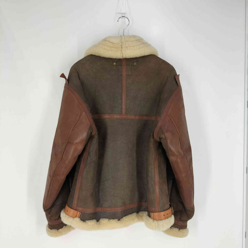 USA製 TALONジップ B-3 FLIGHT JACKET パネルレザー フライトジャケット メンズ US:38