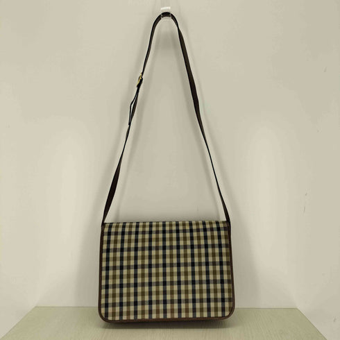 アクアスキュータム AQUASCUTUM チェックレザーショルダーバッグ レディース