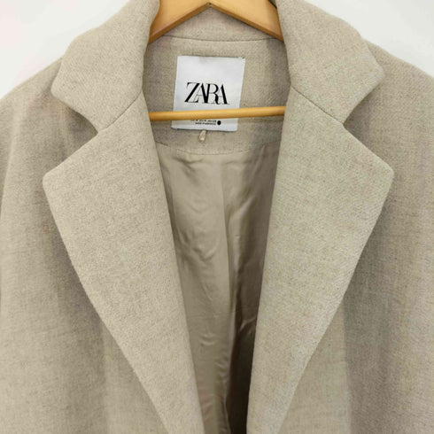 ザラ ZARA BELTED WOOL COAT ベルト付き ウールコート レディース import:M