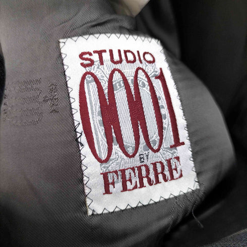 ジャンフランコフェレ GIANFRANCO FERRE 0001 STUDIO 3B テーラードジャケット & 2タック ワイドテーパード スラックス メンズ 48