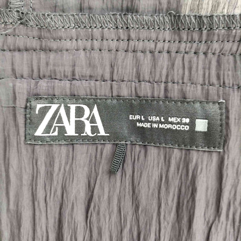 ザラ ZARA リンクルエフェクト オープン ジャケット レディース import:L