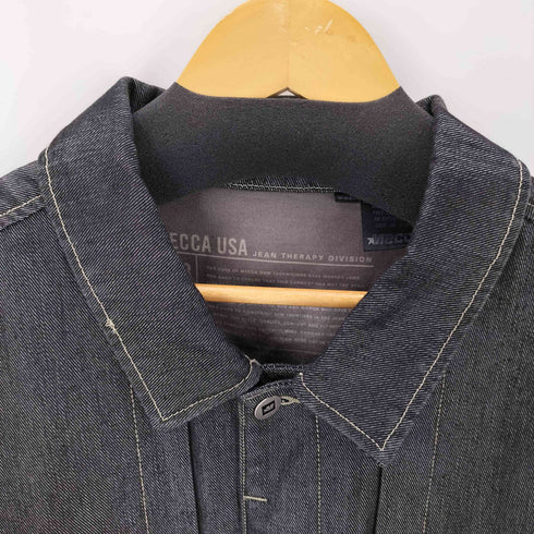 メッカ mecca 90S カバーオール ブラックデニム ジャケット メンズ import:XXL