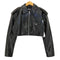 ザラ ZARA ショート丈 レザージャケット レディース import:XS