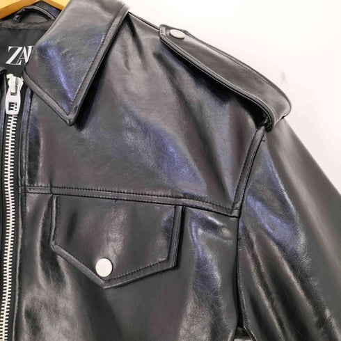 ザラ ZARA ショート丈 レザージャケット レディース import:XS