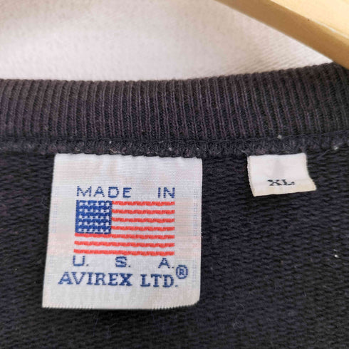 アヴィレックス AVIREX USA製 ロゴプリント S/S スウェットシャツ メンズ import:XL