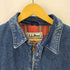 エルエルビーン L.L.Bean 80S USA製 デニム スイングトップ ジップアップ トラッカージャケット 裏地 タータンチェック チンストラップ メンズ H758