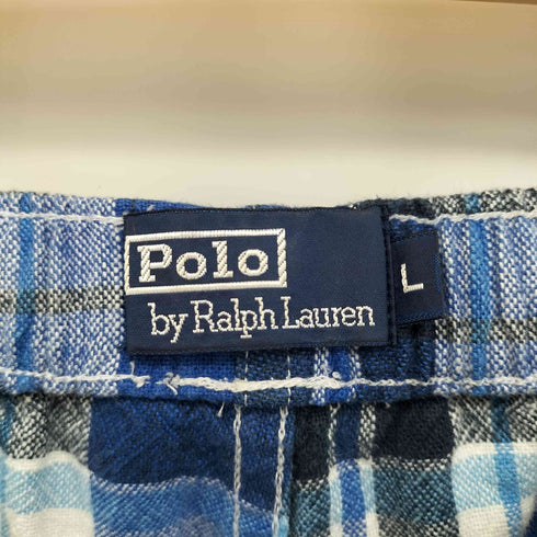 ポロバイラルフローレン Polo by RALPH LAUREN ポニー刺繍 コットンリネン チェック イージーショーツ メンズ JPN:L
