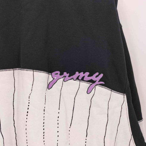 グライミー GRIMEY / GRMY ロゴ 刺繍 バイカラー ストライプ スウェット メンズ import:L