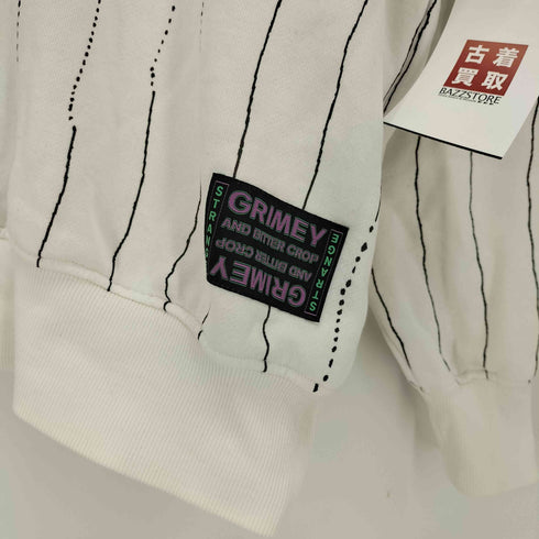 グライミー GRIMEY / GRMY ロゴ 刺繍 バイカラー ストライプ スウェット メンズ import:L