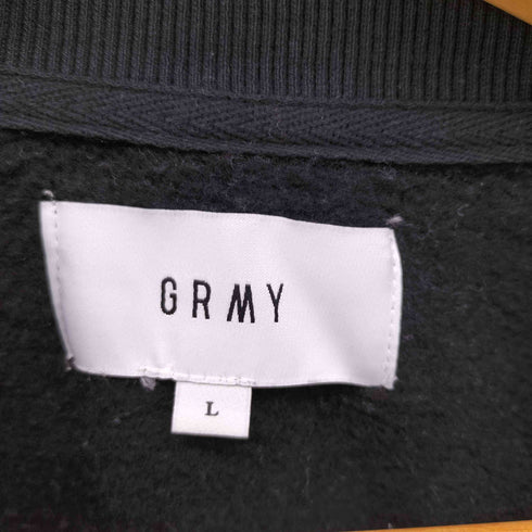 グライミー GRIMEY / GRMY ロゴ 刺繍 バイカラー ストライプ スウェット メンズ import:L