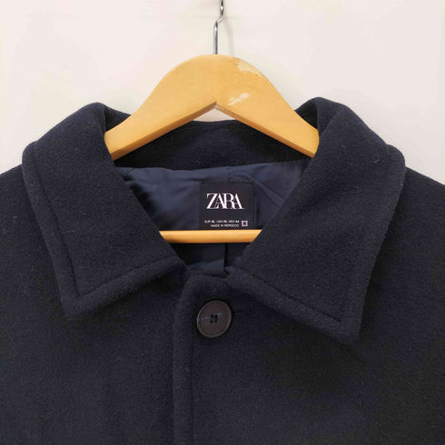 ザラ ZARA ウールブレンド フェルト テクスチャーコート メンズ import:XL