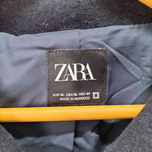 ザラ ZARA ウールブレンド フェルト テクスチャーコート メンズ import:XL