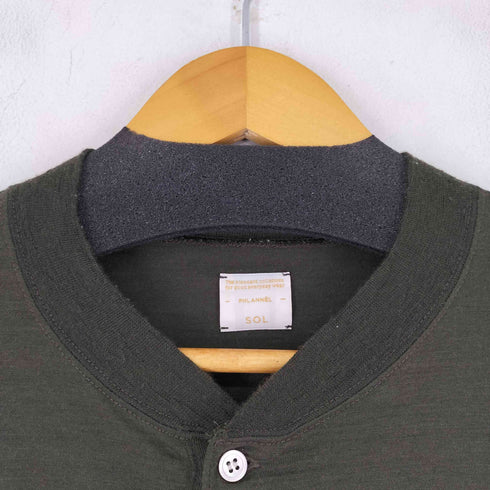 フランネル Phlannel ウールヘンリーネックトップス メンズ JPN:3