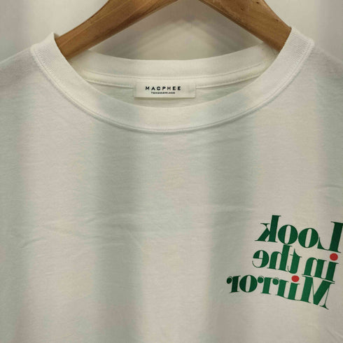 マカフィー MACPHEE コットンロゴプリント 半袖Tシャツ カットソー レディース S