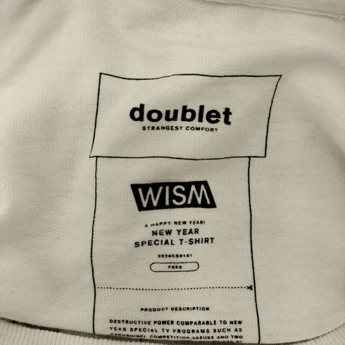 ダブレット doublet NEW YEAR SPECIAL T-SHIRT ニューイヤー スペシャル 半袖Tシャツ カットソー メンズ FREE
