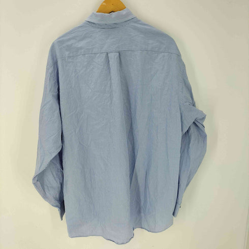 トミーヒルフィガー TOMMY HILFIGER 100s Two PLY コットン ボタンダウン L/S ストライプ シャツ ビックサイズ メンズ import:XL