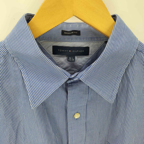 トミーヒルフィガー TOMMY HILFIGER REGULAR FIT レギュラーカラー L/S ストライプ シャツ ビックサイズ メンズ 34-35