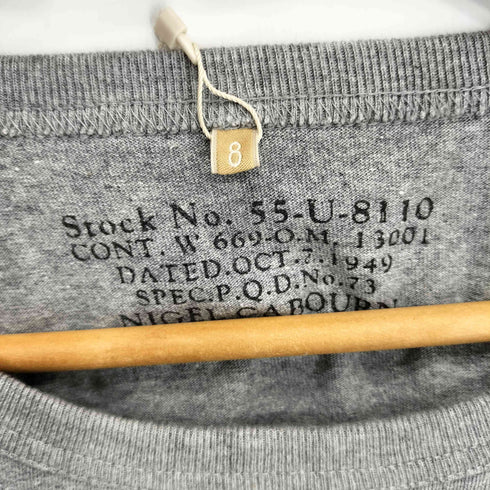 ナイジェルケーボン NIGEL CABOURN BASIC T-SHIRT ベーシック 半袖Tシャツ カットソー レディース 8
