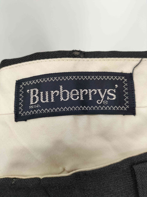 バーバリー BURBERRY 80-90s ウール ノータック センタープレス ワイド スラックス メンズ