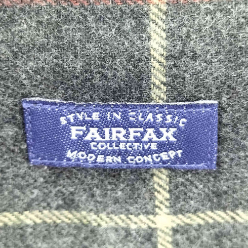フェアファクス FAIRFAX チェック L/S 開襟シャツ メンズ import:L