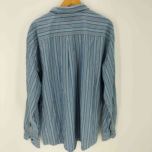 トミーヒルフィガー TOMMY HILFIGER 80s TWO PLY コットン ボタンダウン マルチ ストライプ L/S シャツ ビックサイズ メンズ XXL