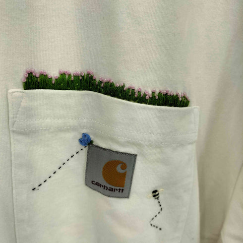 カーハートワークインプログレス Carhartt WIP S/S Pocket Loose T-shirt フラワー刺繍 クルーネック半袖Tシャツ カットソー メンズ XL