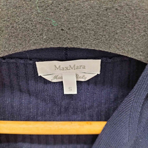 マックスマーラ MAX MARA MADE IN ITALY 白タグ レーヨン混 半袖 ニットカーディガン レディース JPN:S