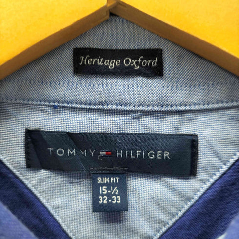 トミーヒルフィガー TOMMY HILFIGER SLIM FIT ボタンダウン オックスフォード L/S シャツ ビックサイズ メンズ 32-33