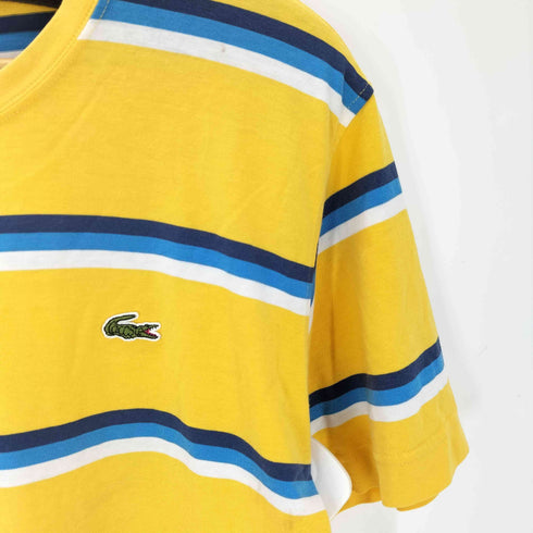 ラコステ LACOSTE ワニ ロゴ刺繍 マルチカラー ボーダー 半袖 Tシャツ メンズ 5