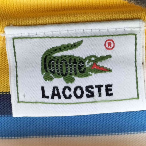 ラコステ LACOSTE ワニ ロゴ刺繍 マルチカラー ボーダー 半袖 Tシャツ メンズ 5