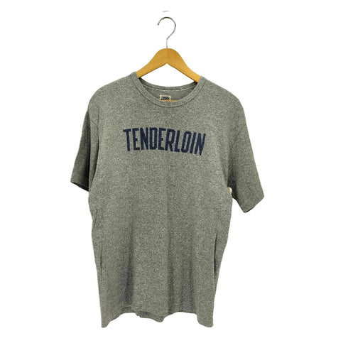 テンダーロイン TENDERLOIN フロントロゴプリント 霜降り クルーネックTシャツ カットソー メンズ M