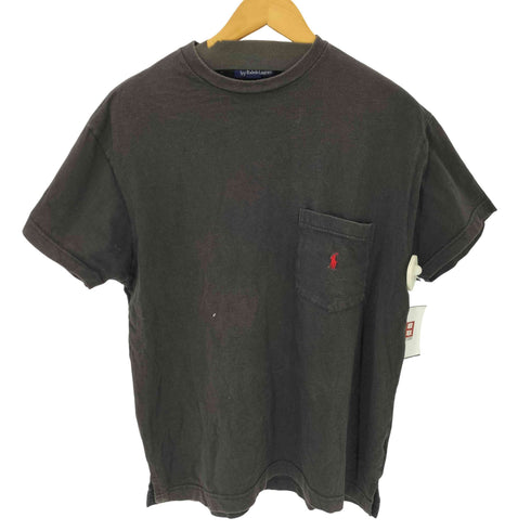 ポロバイラルフローレン Polo by RALPH LAUREN 90S ポニー刺繍 ポケット 半袖 Tシャツ メンズ import:S