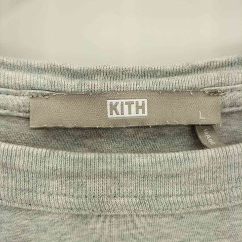 キス KITH ワンポイントロゴ刺繍 クルーネック クロップド 長袖Tシャツ カットソー レディース L