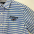 トミーヒルフィガー TOMMY HILFIGER ロゴ刺繍 ボタンダウン ボーダー 半袖シャツ メンズ import:XL