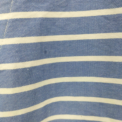 トミーヒルフィガー TOMMY HILFIGER ロゴ刺繍 ボタンダウン ボーダー 半袖シャツ メンズ import:XL