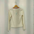 KIJUN U-NECK LONG SLEEVE TOP ステッチデザイン メッシュ 長袖Tシャツ Import レディース L