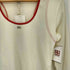 KIJUN U-NECK LONG SLEEVE TOP ステッチデザイン メッシュ 長袖Tシャツ Import レディース L