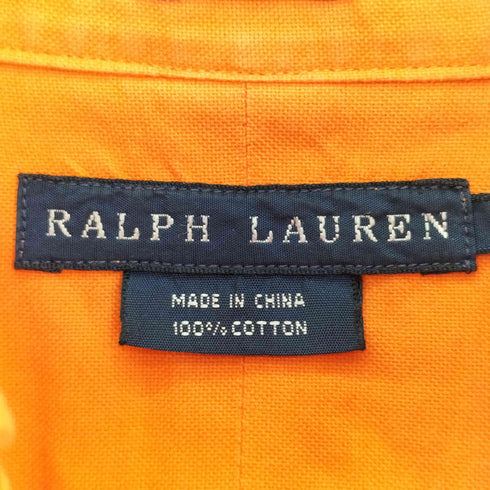 ラルフローレン RALPH LAUREN 90s SKINNY FIT ポニー刺繍 ボタンダウン長袖シャツ レディース 6