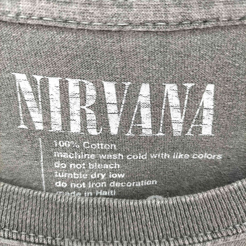 NIRVANA ダメージ加工 クルーネック半袖Tシャツ カットソー Y2K メンズ O/S