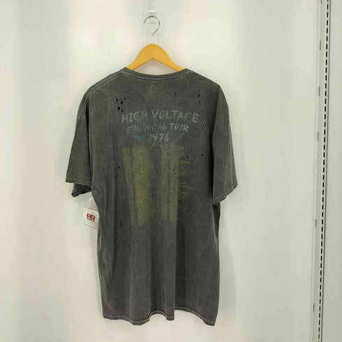 AC DC ダメージデザイン クルーネック半袖Tシャツ カットソー Y2K メンズ